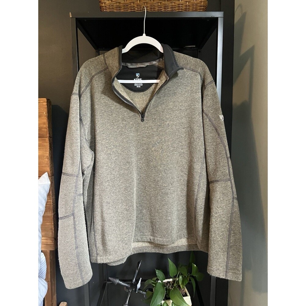 KÜHL Men’s Thor 1/4 Zip Fleece Pullover - Size XXL - Army Green Brown